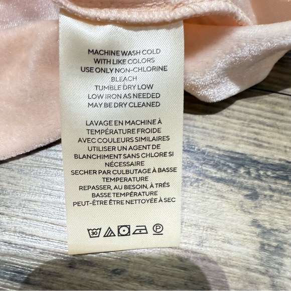 NWOT Free People Terese Velour Crop Top Pink Tint Flutter Balloon Sleeves Size S - Picture 9 of 13